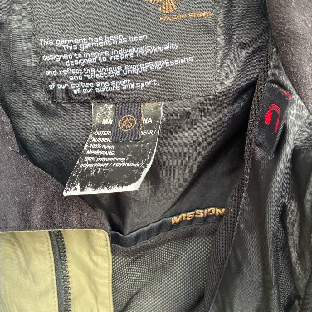 Mission Six Falcon Series Jacket XS RECCO Hooded Olive Green Snow Ski Ride - Picture 9 of 16